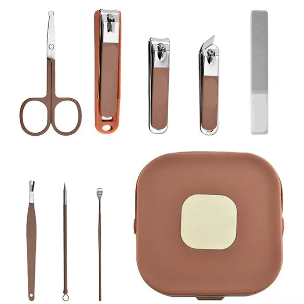 Personal Grooming Kit with Nail Clippers and Travel Case