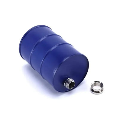 25oz. Unique Oil Drum Shaped Hip Barrel Liquor Flask w/ Cap