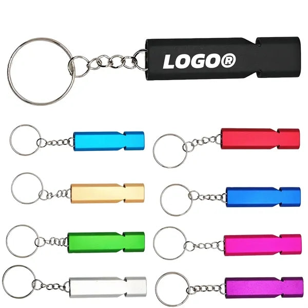 Aluminum Survival Whistle Dual Tube Outdoor Emergency Tool