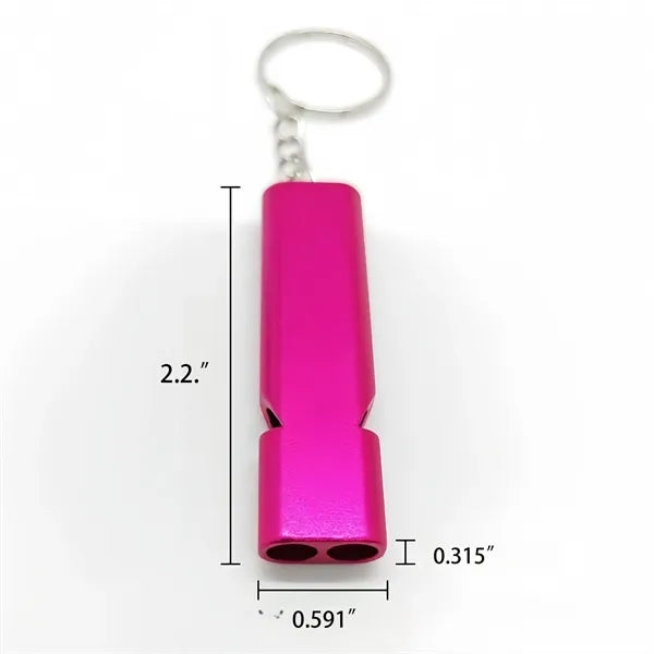 Aluminum Survival Whistle Dual Tube Outdoor Emergency Tool