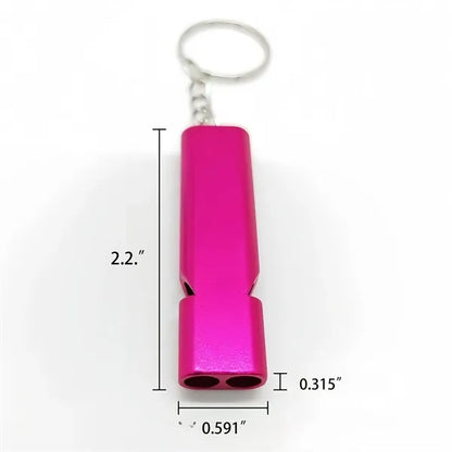Aluminum Survival Whistle Dual Tube Outdoor Emergency Tool