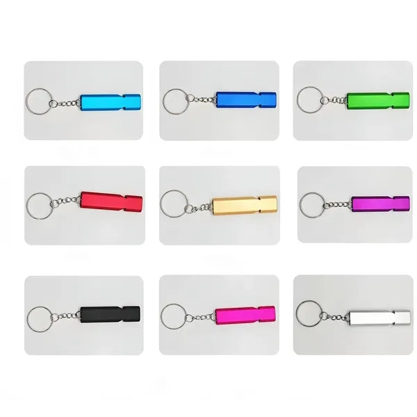 Aluminum Survival Whistle Dual Tube Outdoor Emergency Tool