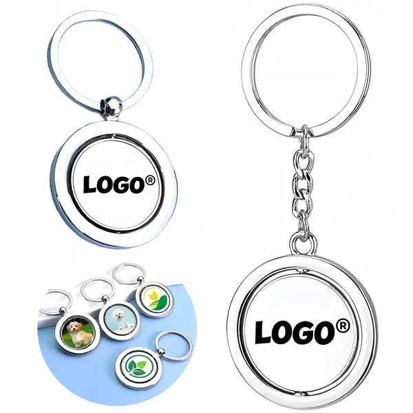 Custom Logo Metal Round Keychain Promotional Gift
