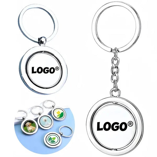 Custom Logo Metal Round Keychain Promotional Gift