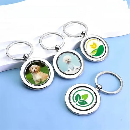 Custom Logo Metal Round Keychain Promotional Gift