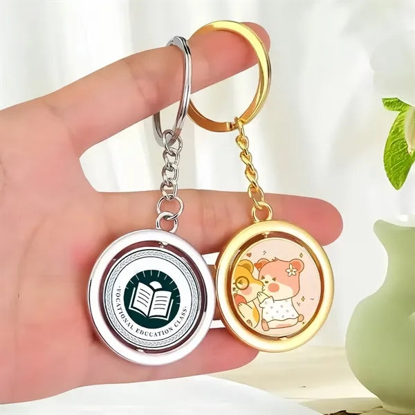 Custom Logo Metal Round Keychain Promotional Gift
