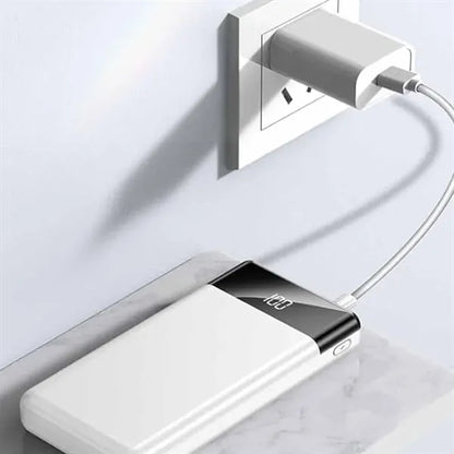 10000mAh Portable Power Bank with Built-in Charging Cables