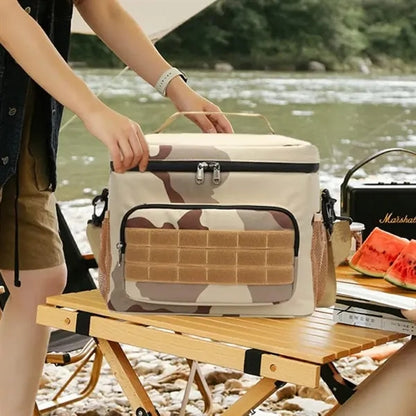 15L Tactical Insulated Cooler Lunch Bag with Molle Webbing