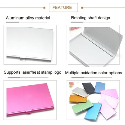 Portable Carry-On Aluminum Alloy Business Card Holder