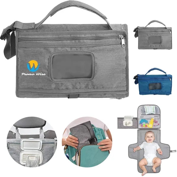 Smart Baby Diaper Changing Pad Travel Bag W/ Wipe Dispenser