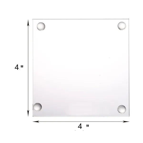 4" Square Glass Coasters