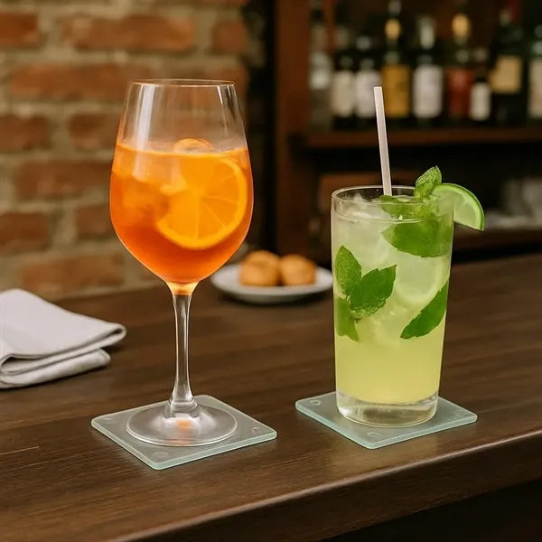 4" Square Glass Coasters