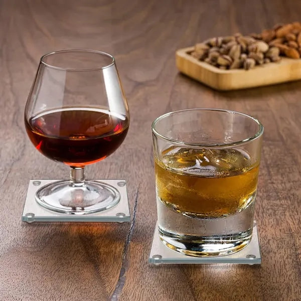 4" Square Glass Coasters