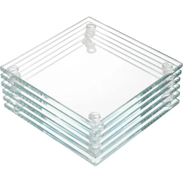 4" Square Glass Coasters