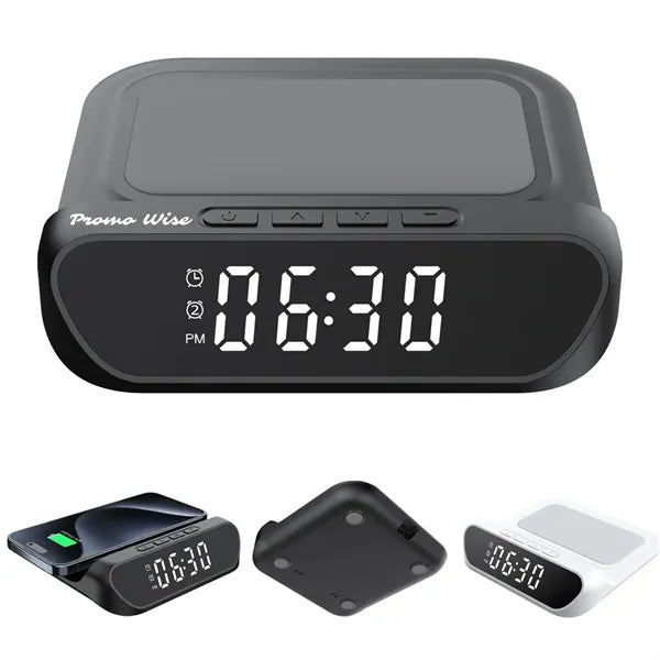 Dual Function 15W Wireless Charger LED Display Alarm Clock