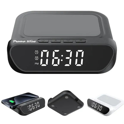 Dual Function 15W Wireless Charger LED Display Alarm Clock