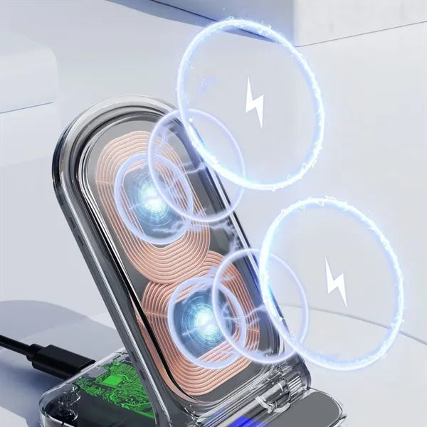 LED Indicator Anti-Slip 15W Fast Wireless Charger Stand