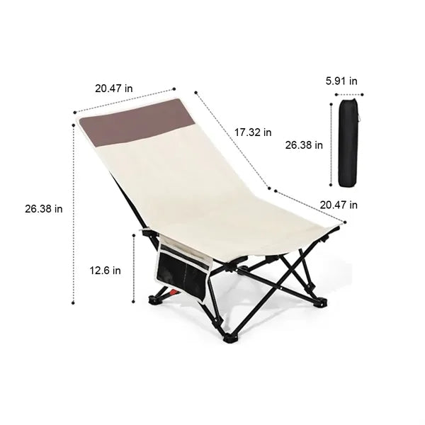 Portable Beach Leisure Low Foot Chair for Sitting and Lying