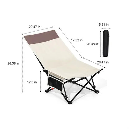 Portable Beach Leisure Low Foot Chair for Sitting and Lying