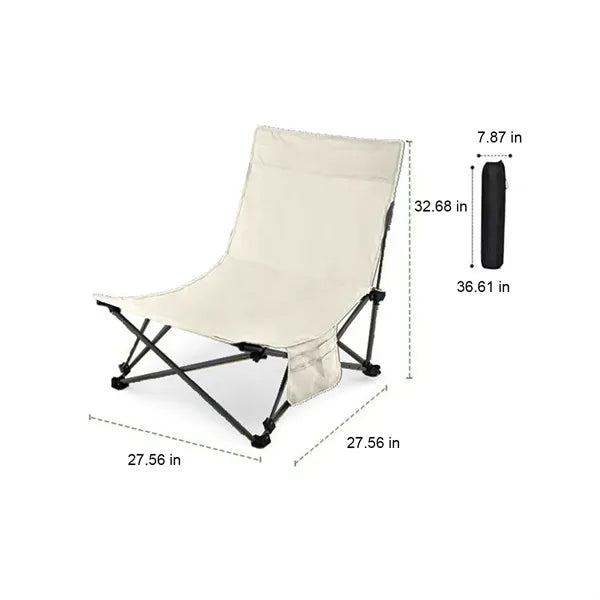 Portable Beach Leisure Low Foot Chair for Sitting and Lying