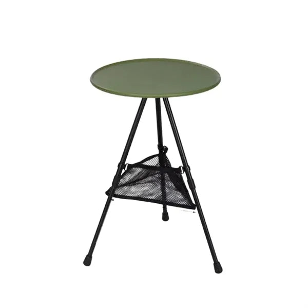Foldable Camping Round Table Liftable with Two Height Levels