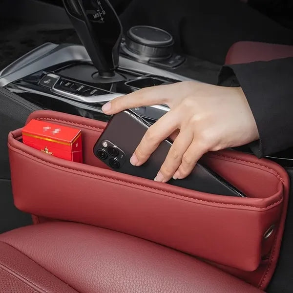 Multi-Layer PU Leather Storage Bag Between Seats Gap