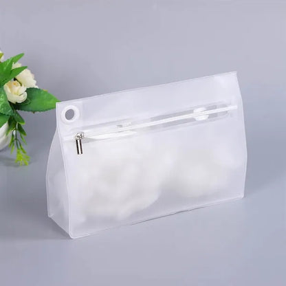 Colored PVC Cosmetic And Toiletries Packaging Zipper Handbag