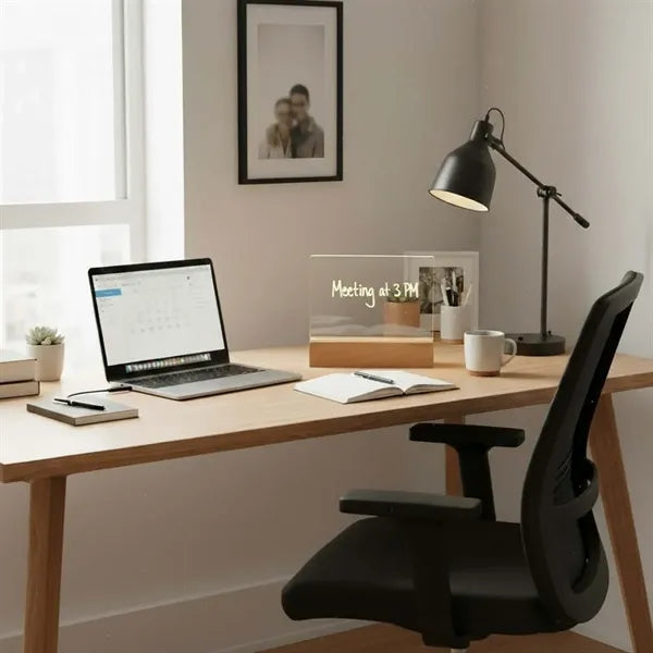 Clear Desktop Note Memo Light Up Acrylic Dry Erase Board