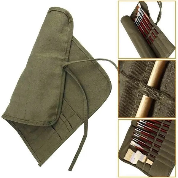 Canvas Paint Brush Holder