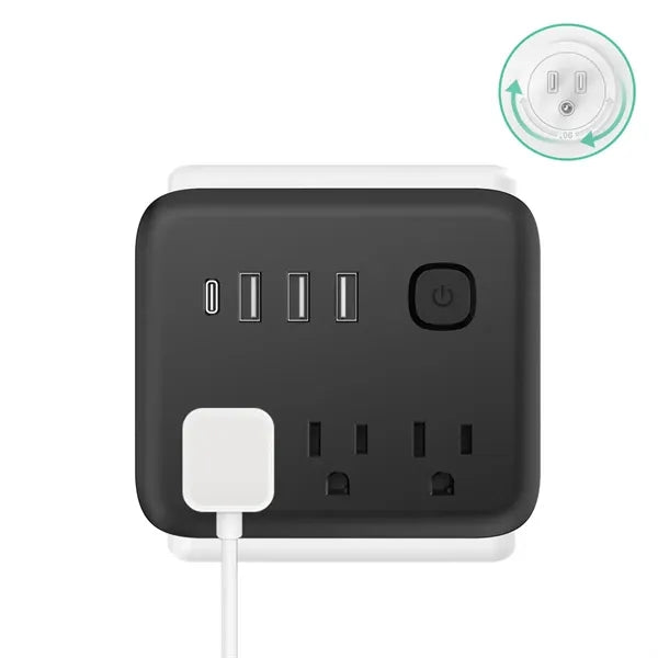 180 Rotating Power Strip Multi-Protection for Safe Charging