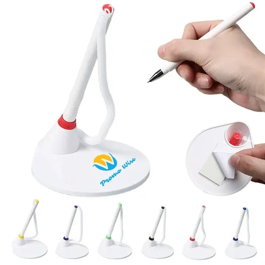 Fixed Countertop Ballpoint Pen with Anti-Lost Hinge