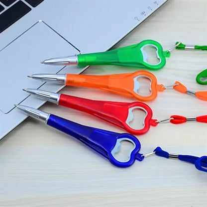 Twist-Top Ballpoint Pen with Bottle Opener and 15" Lanyard