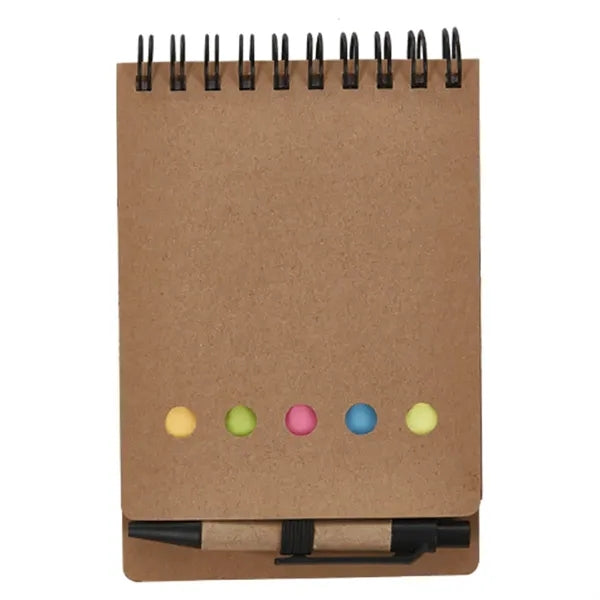 Mounted Paper Cover Book Set with Sticky Notepad Index Tabs