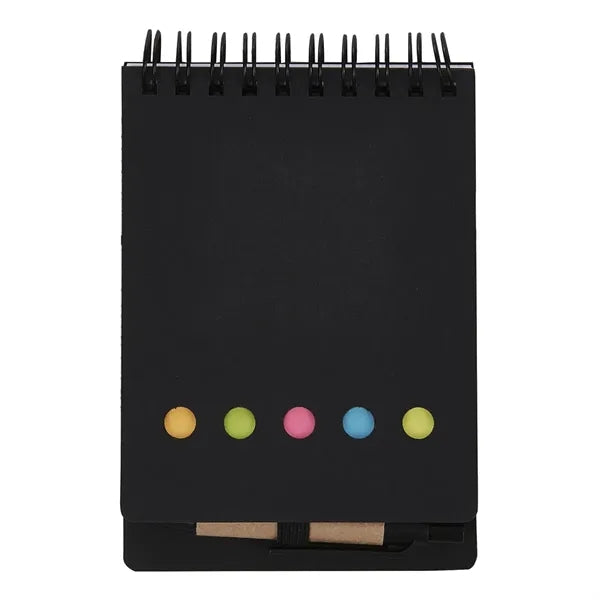 Mounted Paper Cover Book Set with Sticky Notepad Index Tabs