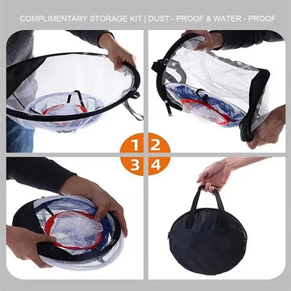 Portable Three-Layer Golf Chipping Practice Target Net