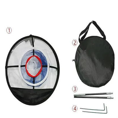 Portable Three-Layer Golf Chipping Practice Target Net