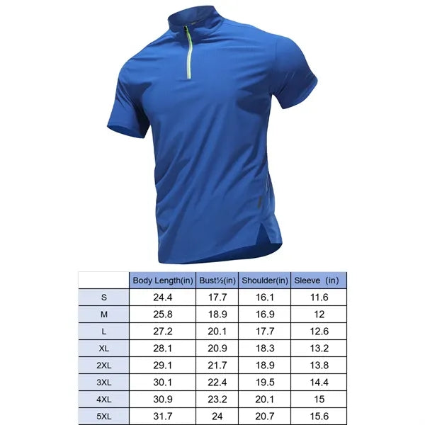 Quick dry casual running slim fit mock neck polo shirts