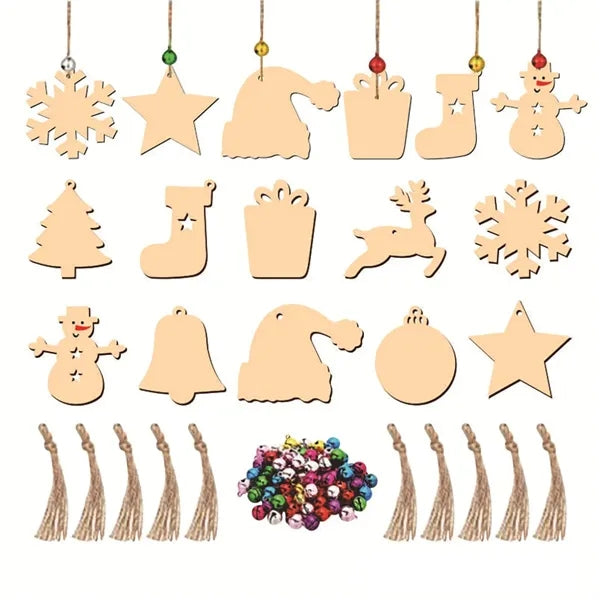 DIY Hand-Painted Wooden Christmas Decoration
