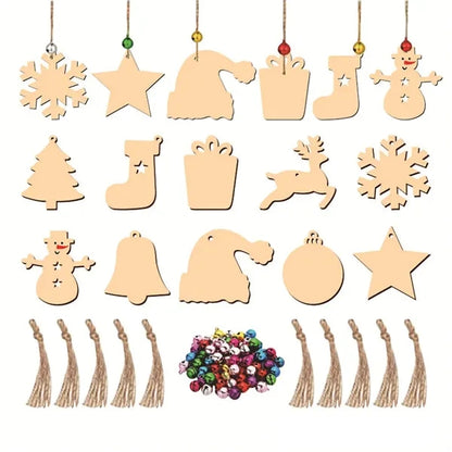 DIY Hand-Painted Wooden Christmas Decoration