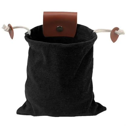 Drawstring Mushroom Gathering Foraging Bag with Metal Buckle