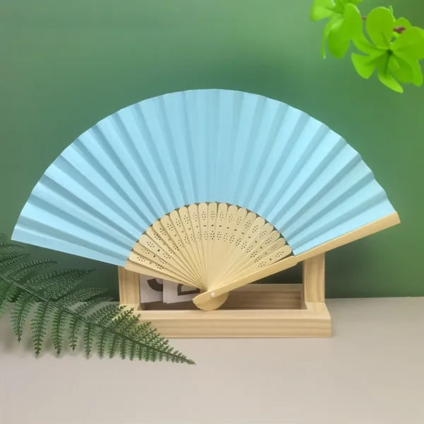 DIY Kindergarten Handmade Drawing Blank Foldable Paper Fan
