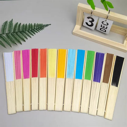 DIY Kindergarten Handmade Drawing Blank Foldable Paper Fan