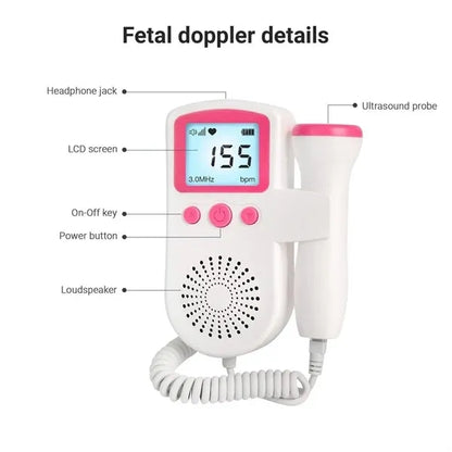 Handheld Portable Highly Sensitive Probe Home Fetal Doppler