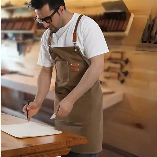 Canvas Cross Back Cotton Aprons for Men Women
