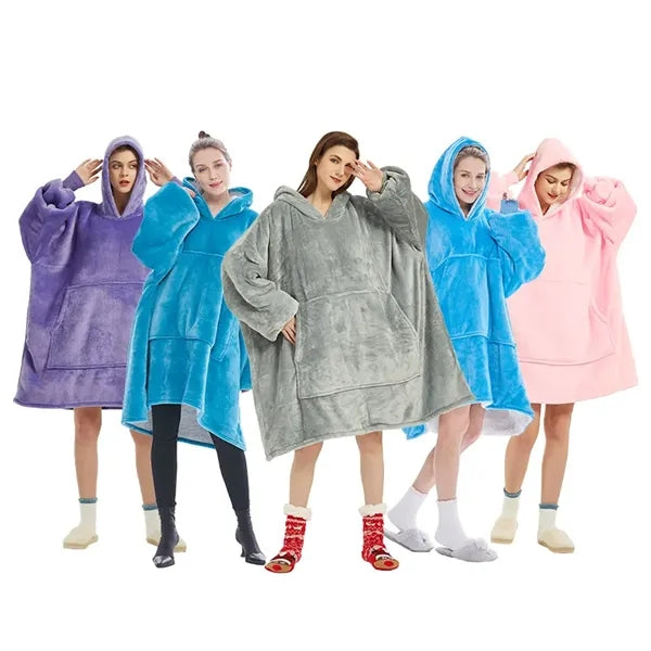 Wearable Blanket Hoodie for Adults Oversized Sweatshirt