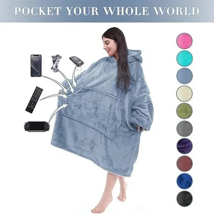 Wearable Blanket Hoodie for Adults Oversized Sweatshirt