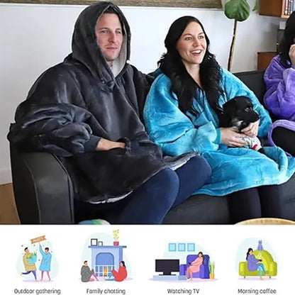 Wearable Blanket Hoodie for Adults Oversized Sweatshirt