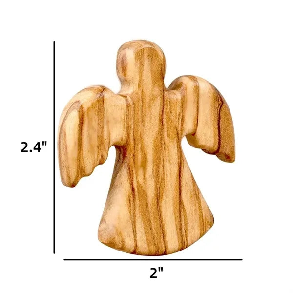 Olive Wood Guardian Angel