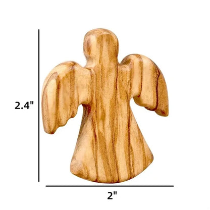 Olive Wood Guardian Angel