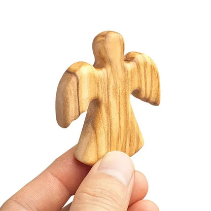 Olive Wood Guardian Angel